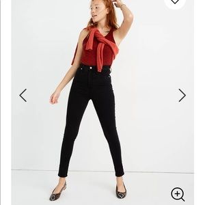 Madewell 11 inch high rise jeans lunar black wash